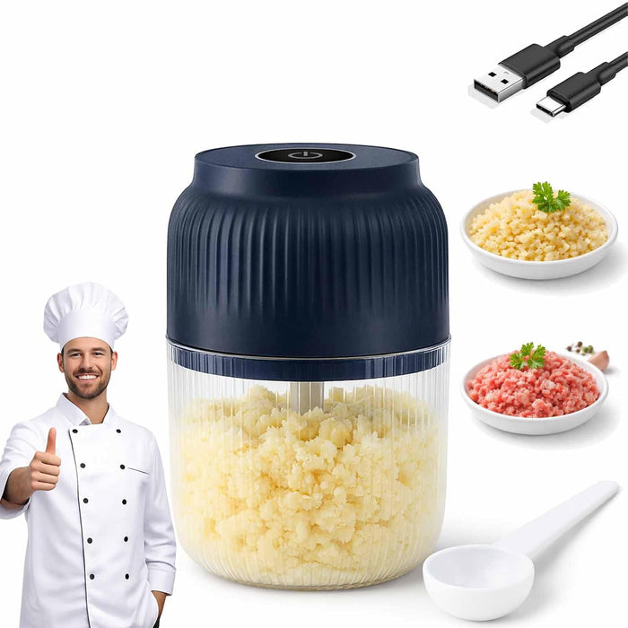 Electric Garlic Chopper, Mini Portable Veggie