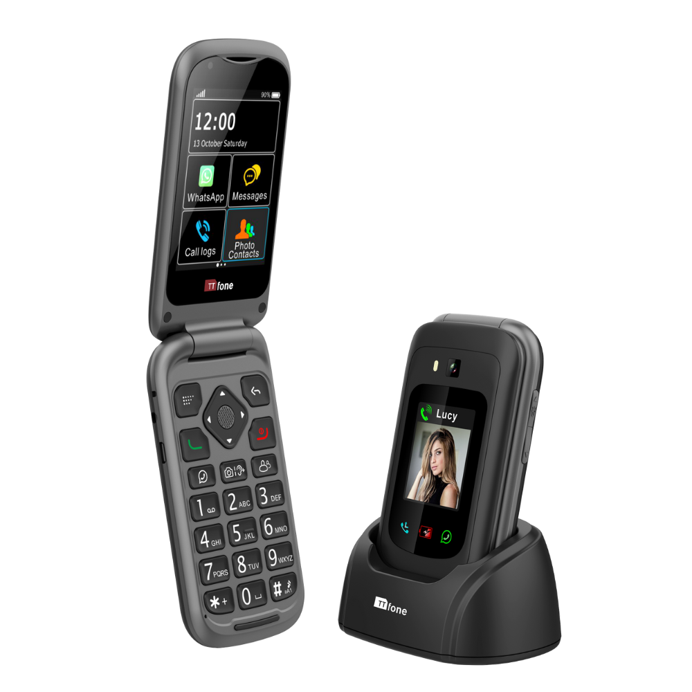 TTfone TT970 WhatsApp 4G Touchscreen Senior Big Button Flip Smartphones