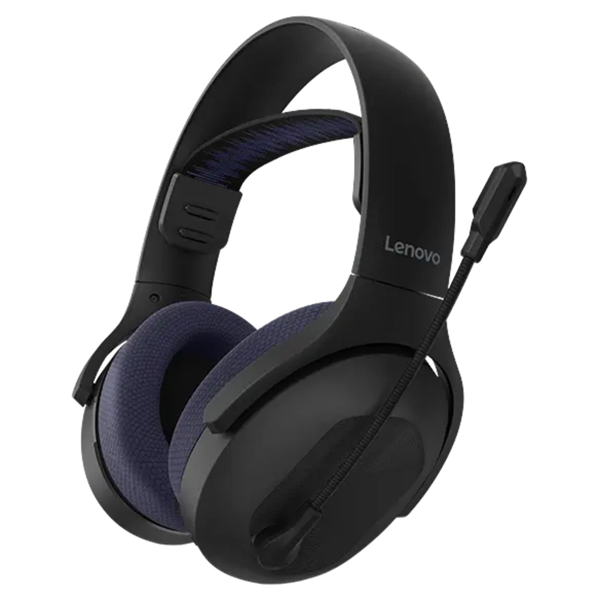 Lenovo legion h410 draadloze gamingheadset over-ear gaming headset (zwart/paars, bluetooth, 2,4 ghz, playstation 4, playstation 5, nintendo switch, pc)