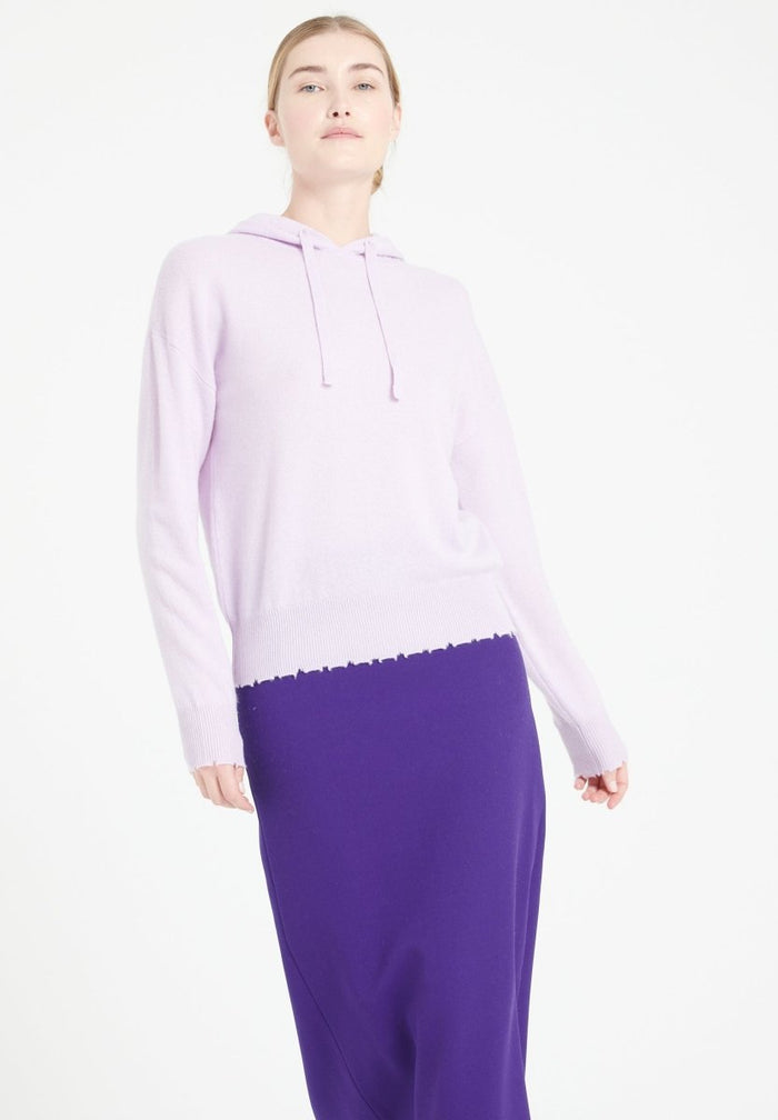 Sweat à capuche femme en cachemire