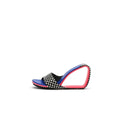Vibrant Textured Wedge Mules